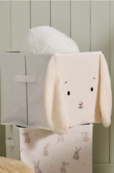 Кошик для зберігання із зайчиком - сірий