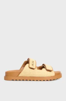 Женские бежевые слайдеры Бежевый 37 Guess FLJFDEFAP19