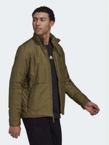 adidas Пуховик Bsc 3-Stripes HG6273 Зелений Regular Fit adidas Пуховик Bsc 3-Stripes HG6273 Зелений Regular Fit