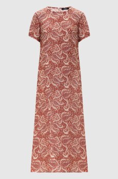 Красное платье миди CRESPO из шелка