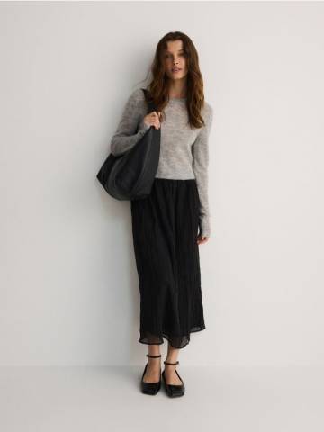Reserved - LADIES` SKIRT - чорний - 6745B-99X Reserved - LADIES` SKIRT - чорний - 6745B-99X