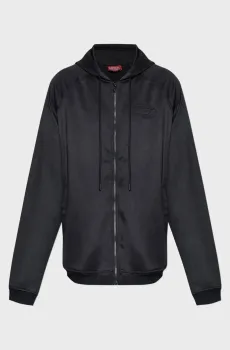 Мужское черное худи FELPA Черный S Diesel A18726 0KIBS