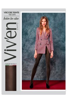 Колготы женские Viv’en petty Viscose Tights 150 DEN, бордо, размер 2