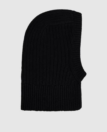 Черный капор из кашемира