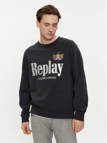 Replay Світшот M6823.000.23650PW Чорний Regular Fit Replay Світшот M6823.000.23650PW Чорний Regular Fit