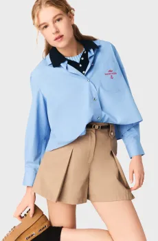 Женские бежевые шорты Бежевый 38 MAJE MFPSH00704_mastic beige