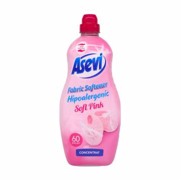 Гипоаллергенный концентрированный кондиционер для белья Asevi Soft Pink, 60 стирок, 1.5 л Гипоаллергенный концентрированный кондиционер для белья Asevi Soft Pink, 60 стирок, 1.5 л