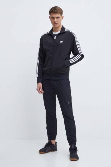 Кофта adidas Originals мужская цвет чёрный с аппликацией Кофта adidas Originals мужская цвет чёрный с аппликацией