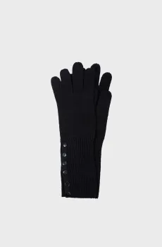 Женские черные кашемировые перчатки Черный ONESIZE MARC&ANDRE JA17-U001-BLC