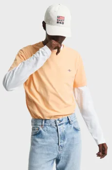 Мужская оранжевая футболка Оранжевый M Gant 2003184