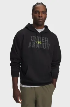 Мужское черное худи UA Rival Flc Camo Fill Hdy-BLK Черный XL Under Armour 6017022-008