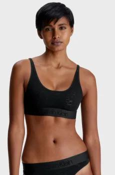 Женский черный бюстгальтер UNLINED BRALETTE Черный XS Calvin Klein 000QF7340E