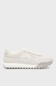 Мужские серые кожаные кроссовки TOOTHY RUNNER IRREGULAR LINES Серый 44 Calvin Klein YM0YM00624