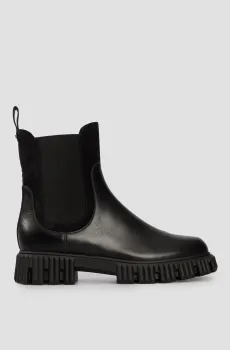 Женские черные кожаные челси Черный 37 Baldinini D5B511P1VITE;0000