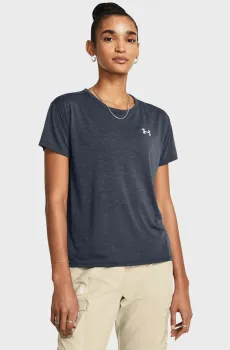 Женская темно-серая футболка UA Run Trail SS Серый S Under Armour 1383361-044