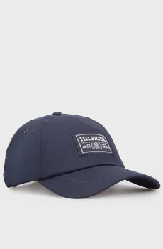 Мужская темно-синяя кепка TH MONOTYPE HERRINGBONE 5 PANEL Синий ONESIZE Tommy Hilfiger AM0AM12890