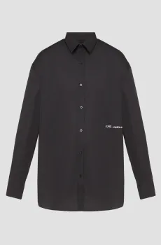 Мужская черная рубашка Черный M Karl Lagerfeld 553600.605976;990