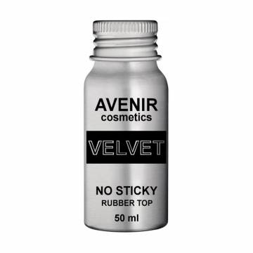 Матовый топ для гель-лака Avenir Cosmetics No Sticky Velvet Rubber Top без липкого слоя, 50 мл Матовый топ для гель-лака Avenir Cosmetics No Sticky Velvet Rubber Top без липкого слоя, 50 мл