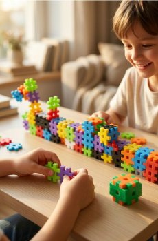 Набір будівельних блоків 300 шт. - різнобарвний