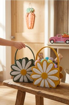 Набір великодніх сумочок у формі квітки 2 шт. - різнобарвний