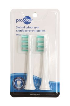 Сменные щетки для глубокого очищения Prooral 2922 для электрической зубной щетки T09, 2 шт