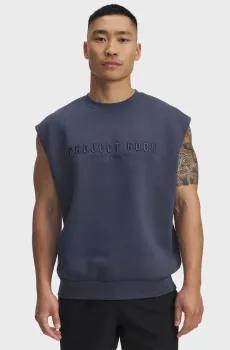 Мужской темно-синий свитшот Pjt Rck Icon Sleeveless Синий XXL Under Armour 6005012-044