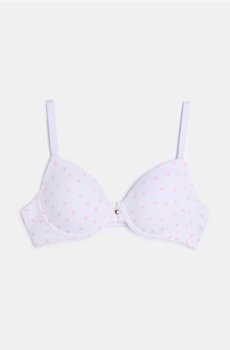 Бюстгальтер із сердечками - білий