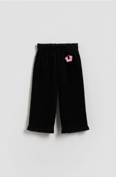 Reserved - Вельюрові штани з підвіскою - чорний - 054FG-99X