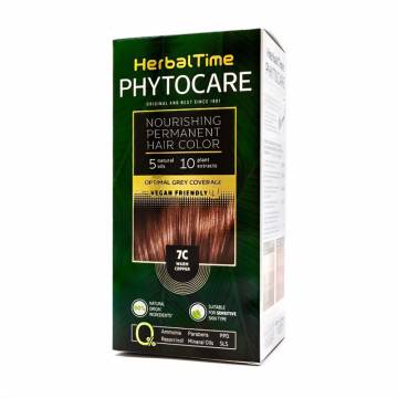 Безаммиачная краска для волос Herbal Time Phytocare Permanent Hair Color 7C Теплый медный, 125 мл Безаммиачная краска для волос Herbal Time Phytocare Permanent Hair Color 7C Теплый медный, 125 мл