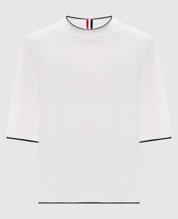 Белая футболка из шерсти