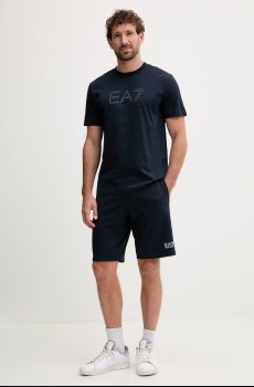 Хлопковая футболка EA7 Emporio Armani