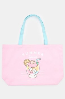 Текстильна tote сумка з принтом Pusheen The Cat - пастельний рожевий