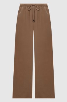 Коричневые брюки GENERO из шелка