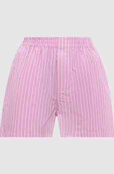 Розовые шорты в полоску