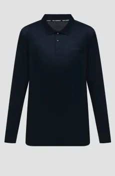 Мужское темно-синее поло Синий S Karl Lagerfeld 544200.745000;690