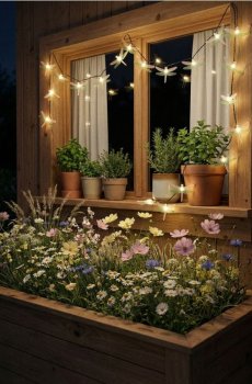 Сонячна садова LED гірлянда з мотивом бабок - різнобарвний