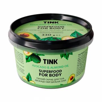 Пенный скраб для тела Tink Superfood For Body Avocado And Almond Oil Авокадо и миндальное масло, 330 г Пенный скраб для тела Tink Superfood For Body Avocado And Almond Oil Авокадо и миндальное масло, 330 г