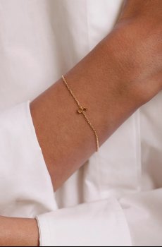 Серебряный браслет с позолотой Design Letters