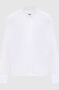 Белая рубашка с драпировкой