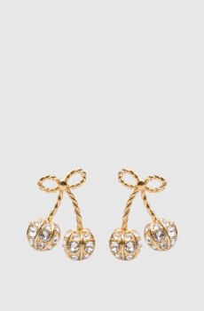 Золотые серьги Cherryfic с кристаллами Swarovski