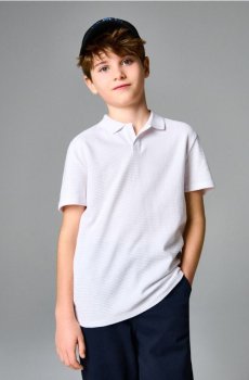 Бавовняна сорочка поло - білий