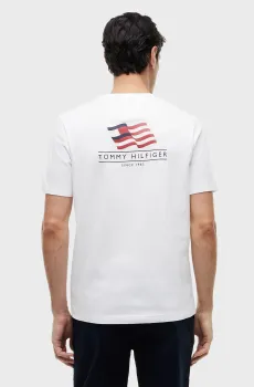 Мужская белая футболка AMERICANA Белый L Tommy Hilfiger MW0MW44360