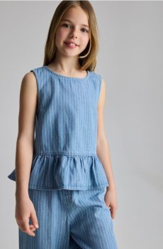 Reserved - Джинсовий топ - синій - 355HN-50J