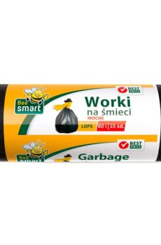 Пакеты для мусора Paclan Bee Smart Bin Liner с затяжками, 60 л, 10 шт