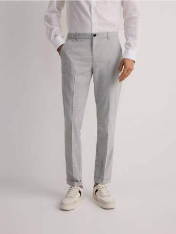 Reserved - Штани-чиноси slim із додаванням віскози - світло-сірий - 7913H-09M Reserved - Штани-чиноси slim із додаванням віскози - світло-сірий - 7913H-09M