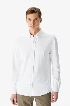 Мужская белая рубашка Белый 45 Lacoste CH030202B