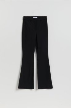 Reserved - Штани кльош з віскозою - чорний - 776KG-99X