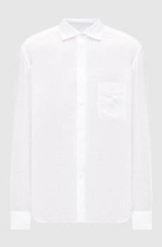 Белая рубашка из льна