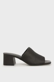 Женские черные мюли HEEL SLIDE 50 - JACQ Черный 38 Calvin Klein HW0HW02387