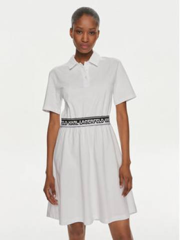 KARL LAGERFELD Повсякденна сукня 241W1350 Білий Regular Fit KARL LAGERFELD Повсякденна сукня 241W1350 Білий Regular Fit